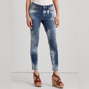 Ralph Lauren Black Label Coastal Wash Stretch Skinny Ankle Jeans Women’s Size 2